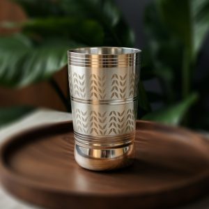 Elegant Stainless Steel Drinking Glass